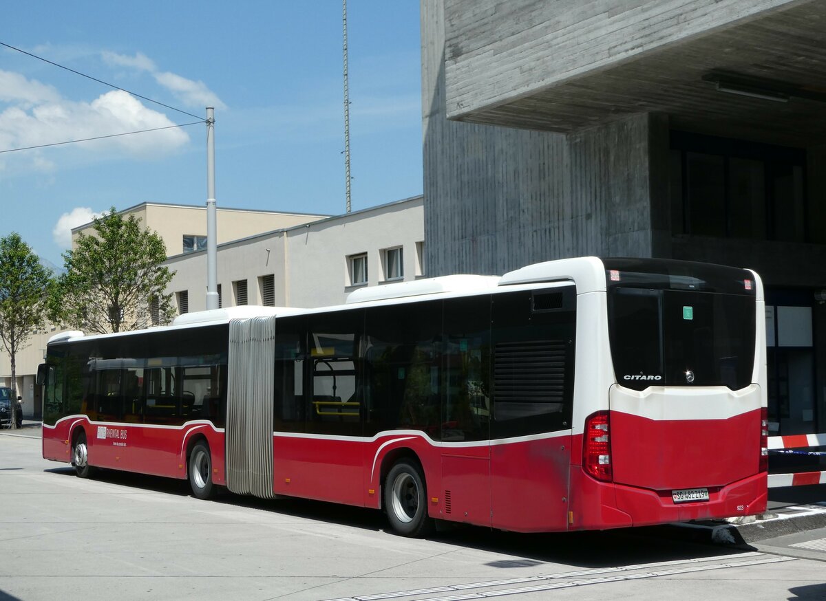 (250'816) - RTB Altst�tten - Nr. 923/SG 482'219 - Mercedes (ex Wiener Linien, A-Wien - Nr. 8731) am 30. Mai 2023 beim Bahnhof Buchs