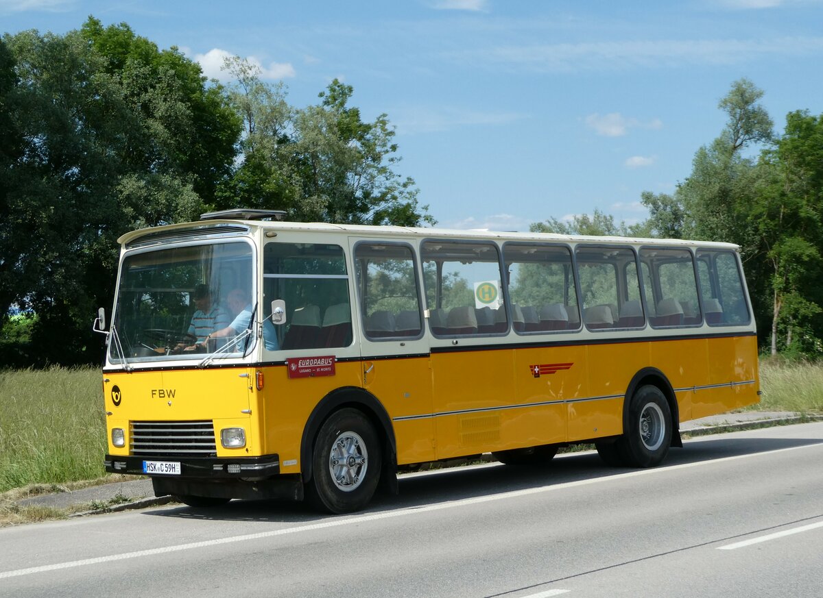 (251'026) - Hahn, M�nchen - HSK-C 59H - FBW/FHS (ex Michels, Schmallenberg; ex FRAM Drachten/NL Nr. 5; ex P 24'184) am 4. Juni 2023 in Goben, Tankstelle
