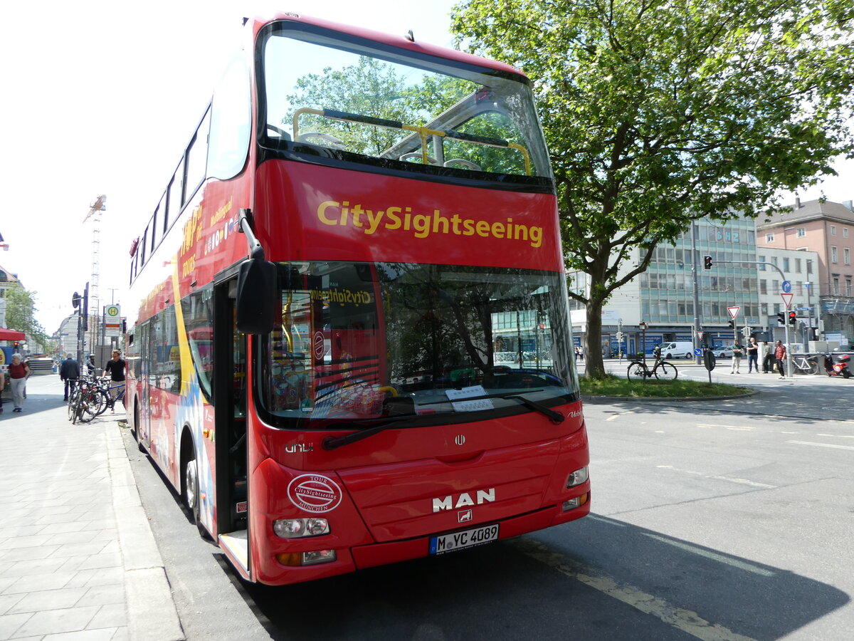 (251'082) - Yellow Cab Verkehrsbetrieb, M�nchen - M-YC 4089 - MAN am 5. Juni 2023 beim Hauptbahnhof M�nchen