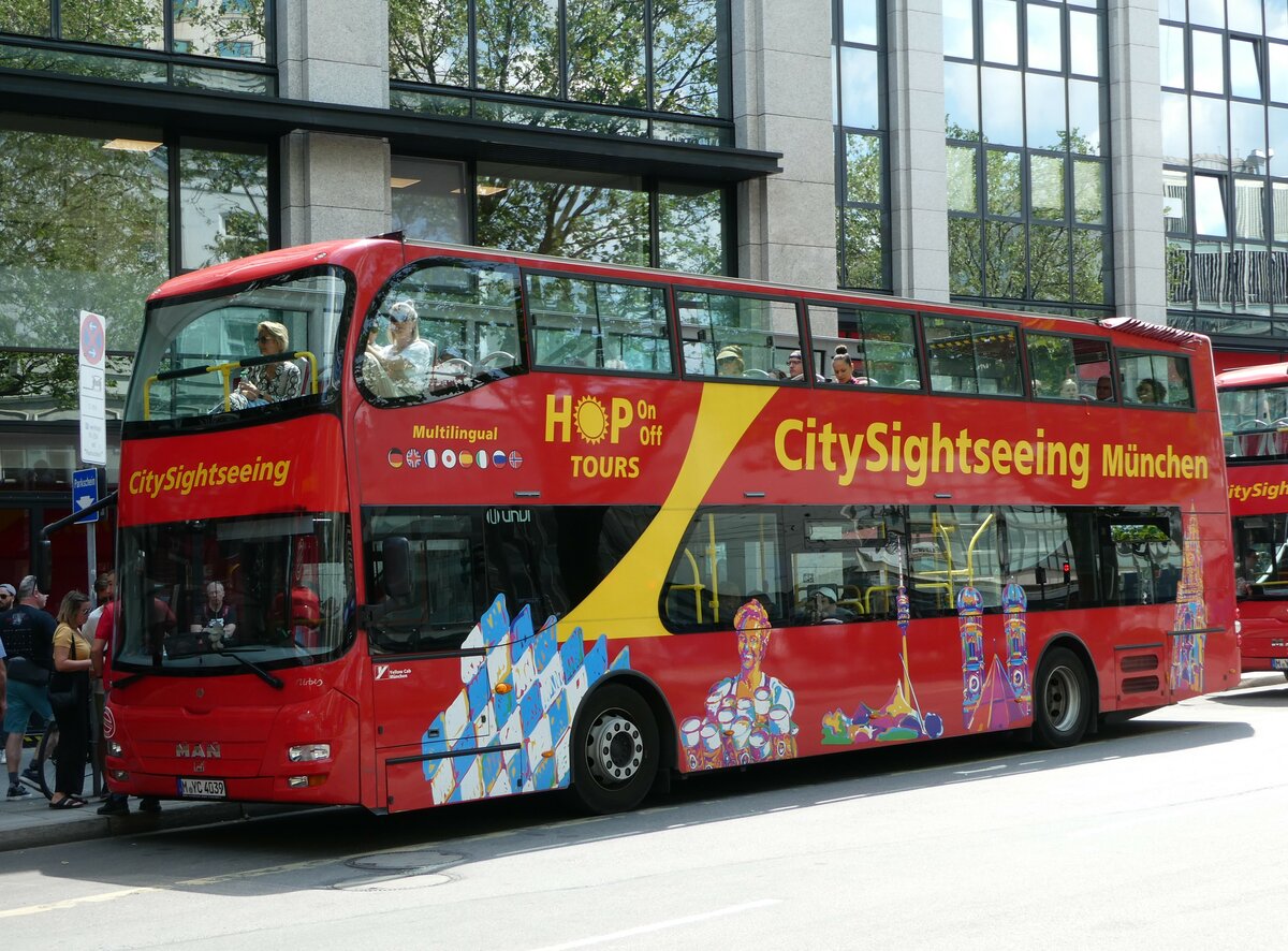 (251'086) - Yellow Cab Verkehrsbetrieb, M�nchen - M-YC 4039 - MAN am 5. Juni 2023 beim Hauptbahnhof M�nchen