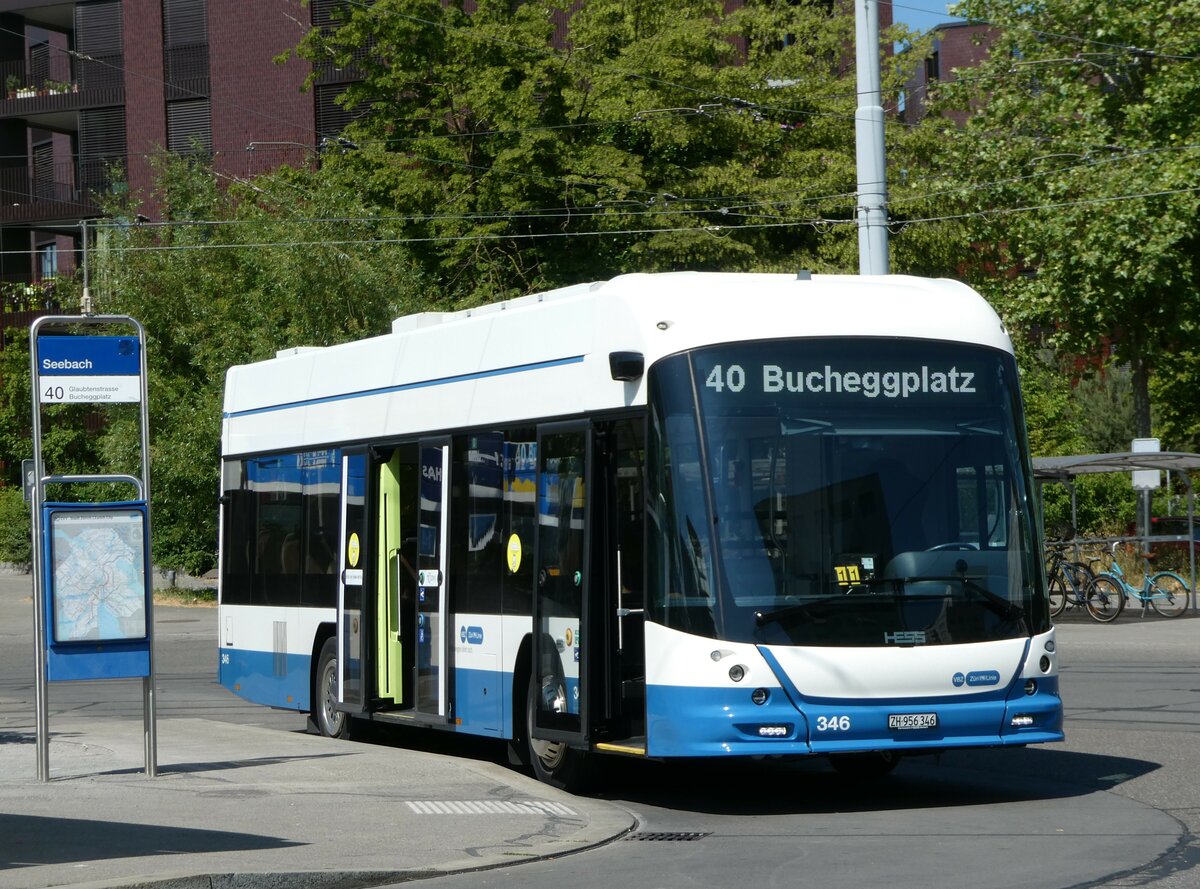 (251'414) - VBZ Z�rich - Nr. 346/ZH 956'346 - Hess am 13. Juni 2023 in Z�rich, Seebach