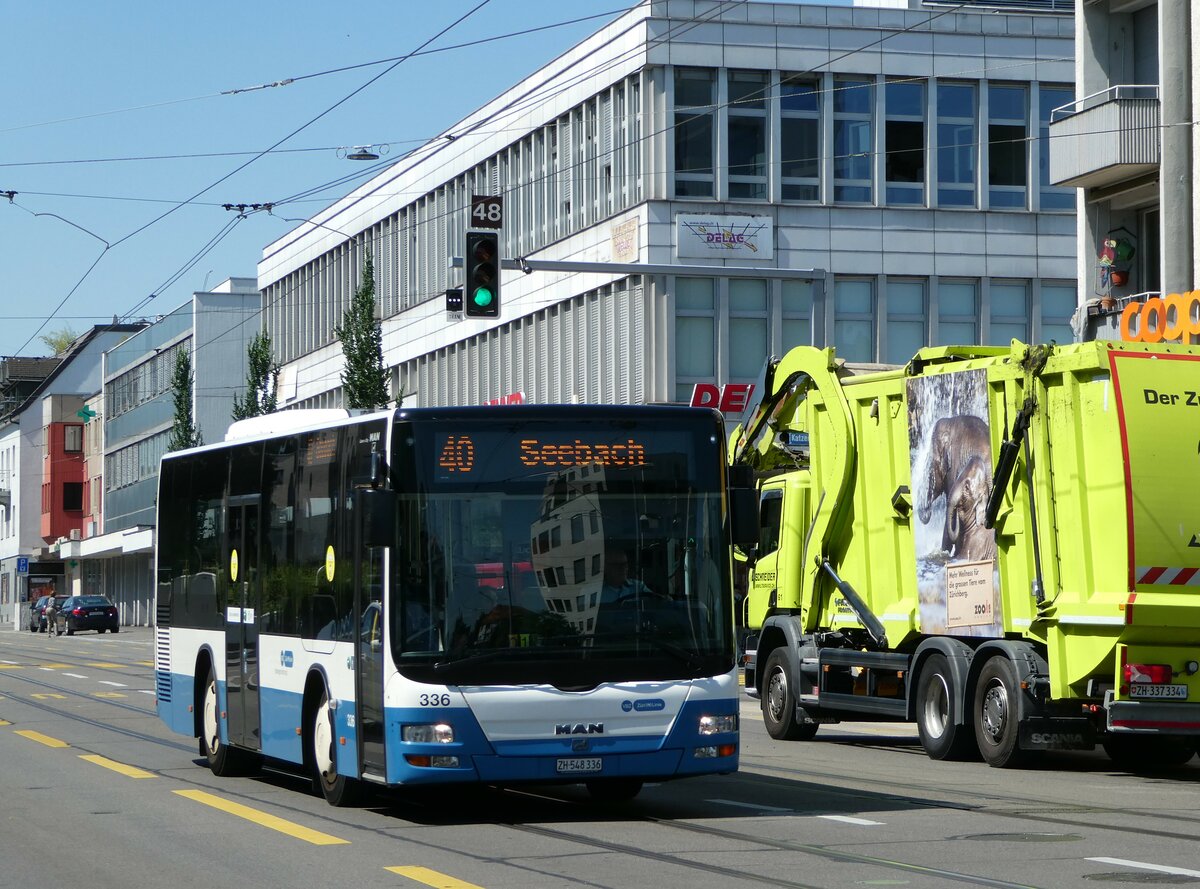 (251'418) - VBZ Z�rich - Nr. 336/ZH 548'336 - MAN/G�ppel am 13. Juni 2023 in Z�rich, Seebach