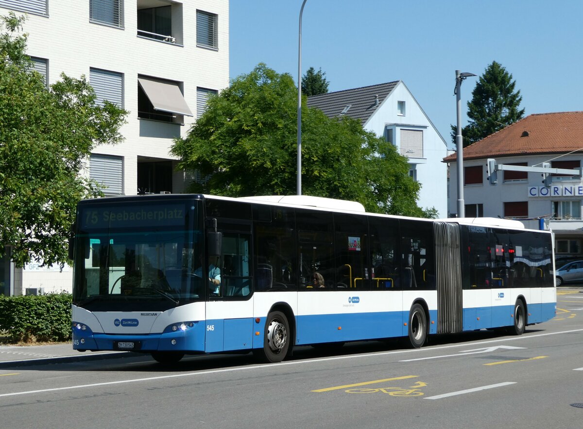 (251'422) - VBZ Z�rich - Nr. 545/ZH 730'545 - Neoplan am 13. Juni 2023 in Z�rich, Seebach