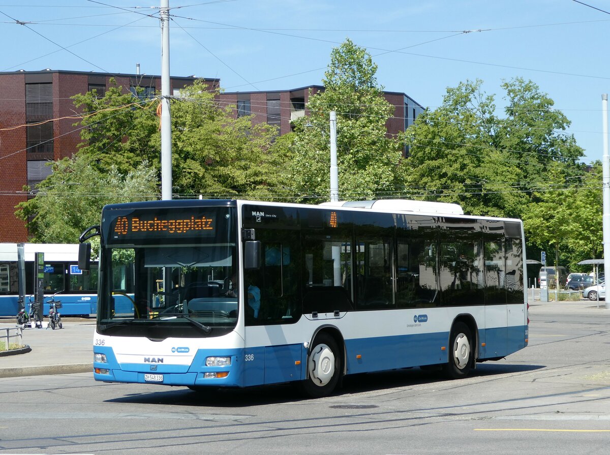(251'424) - VBZ Z�rich - Nr. 336/ZH 548'336 - MAN/G�ppel am 13. Juni 2023 in Z�rich, Seebach