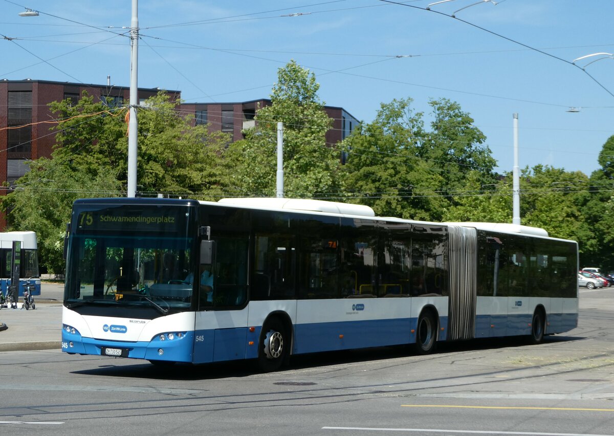 (251'426) - VBZ Z�rich - Nr. 545/ZH 730'545 - Neoplan am 13. Juni 2023 in Z�rich, Seebach