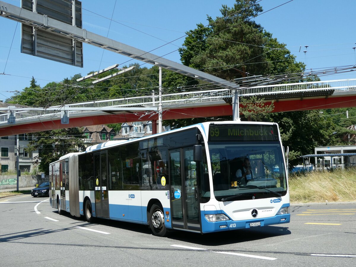 (251'442) - VBZ Z�rich - Nr. 413/ZH 745'413 - Mercedes am 13. Juni 2023 in Z�rich, Bucheggplatz