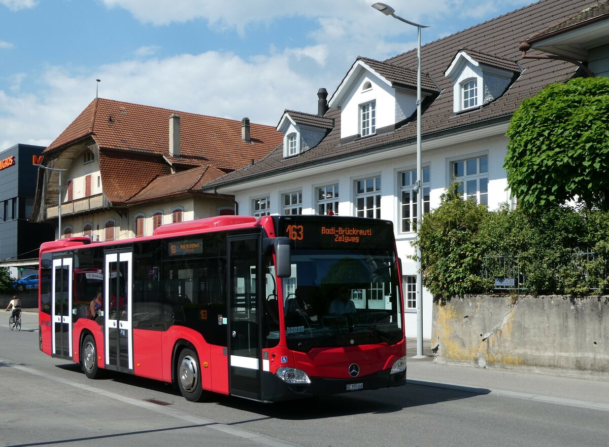 (251'567) - Bernmobil, Bern - Nr. 446/BE 855'446 - Mercedes am 15. Juni 2023 beim Bahnhof M�nsingen