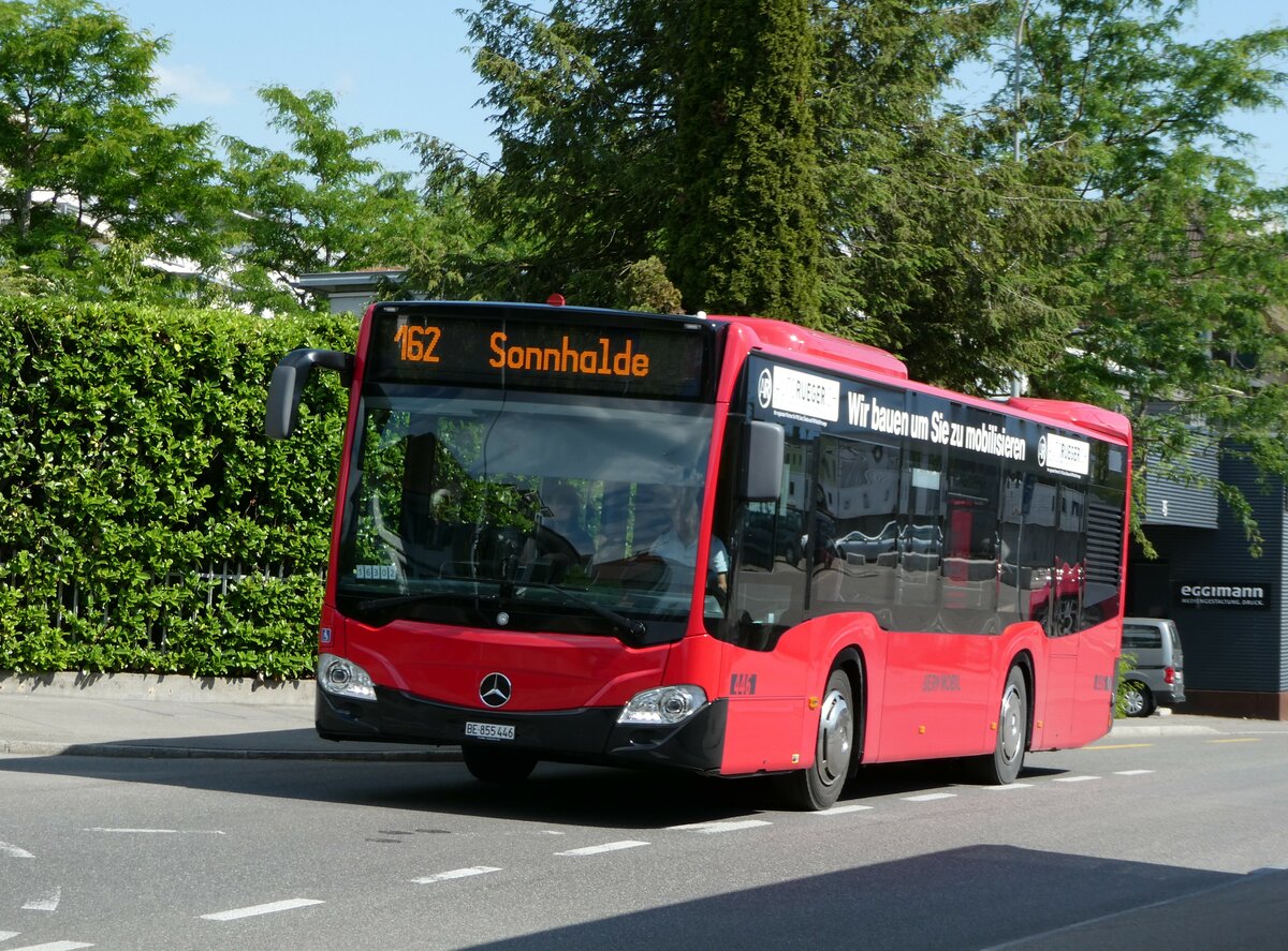 (251'568) - Bernmobil, Bern - Nr. 446/BE 855'446 - Mercedes am 15. Juni 2023 beim Bahnhof M�nsingen