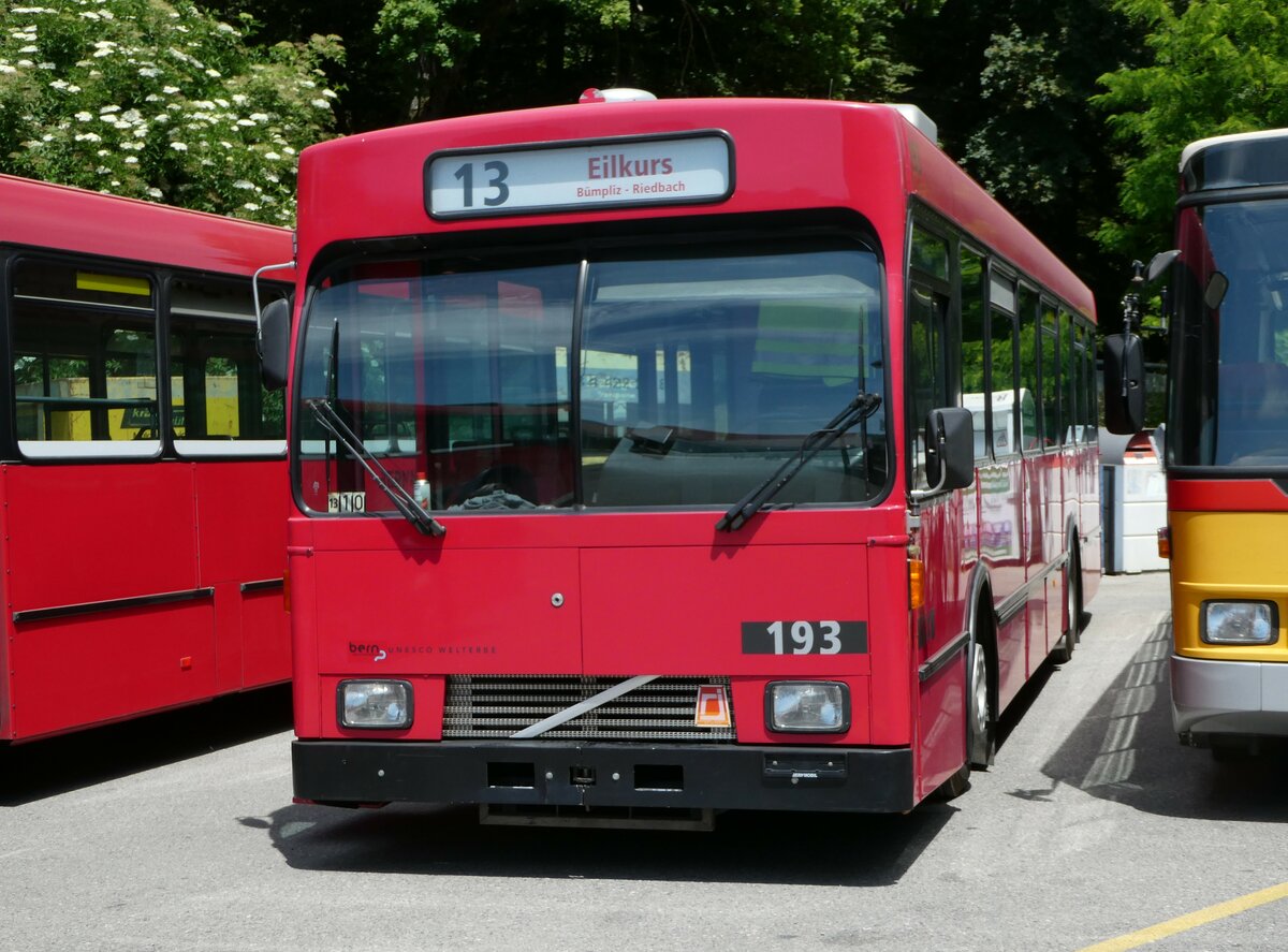 (251'686) - Bernmobil, Bern (SOB) - Nr. 193 - Volvo/Gangloff am 18. Juni 2023 in Burgdorf, �kihof Ziegelgut