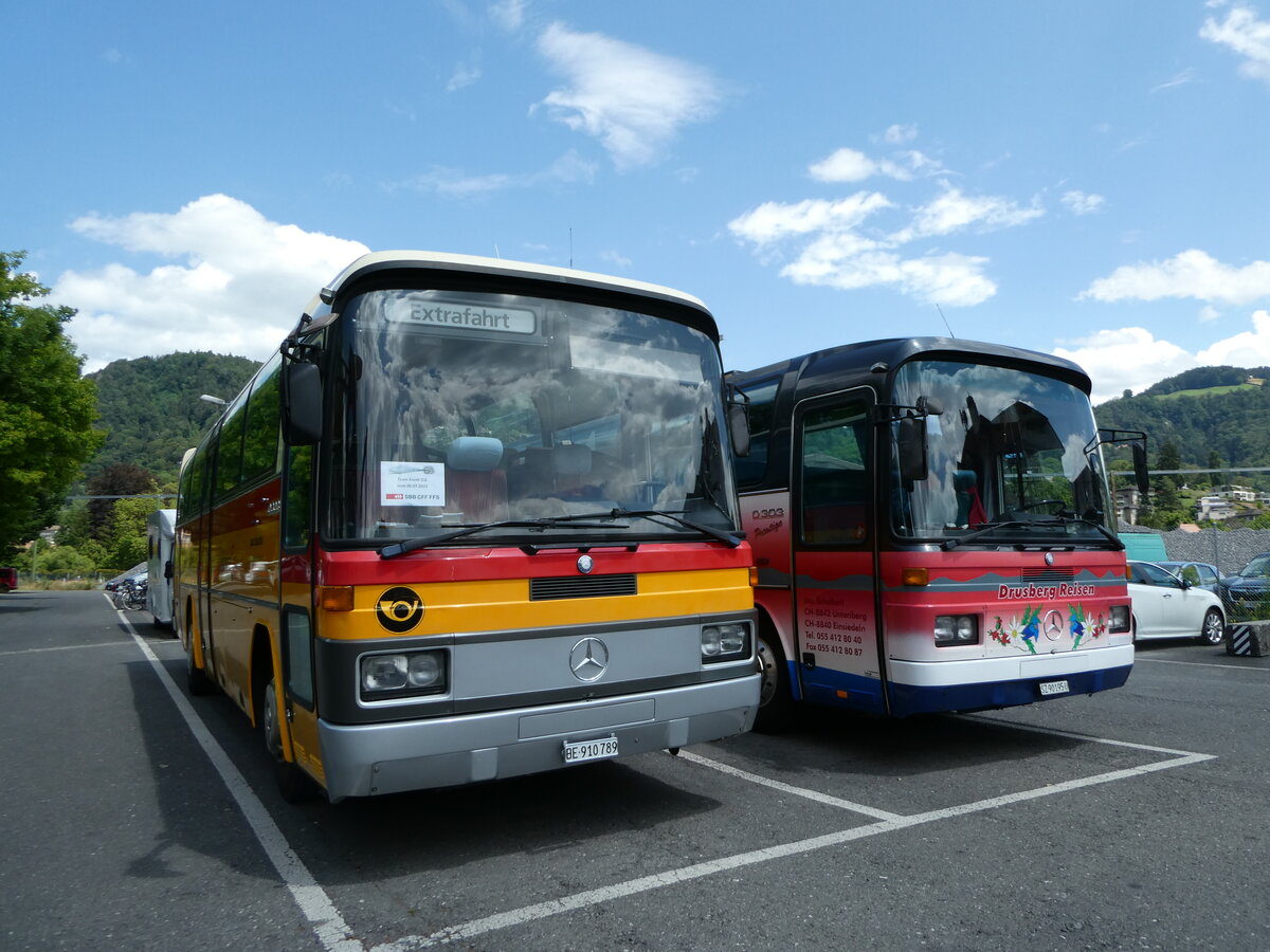 (252'381) - Buzzi, Bern - BE 910'789 - Mercedes (ex Mattli, Wassen PID 2295) am 6. Juli 2023 in Thun, Seestrasse