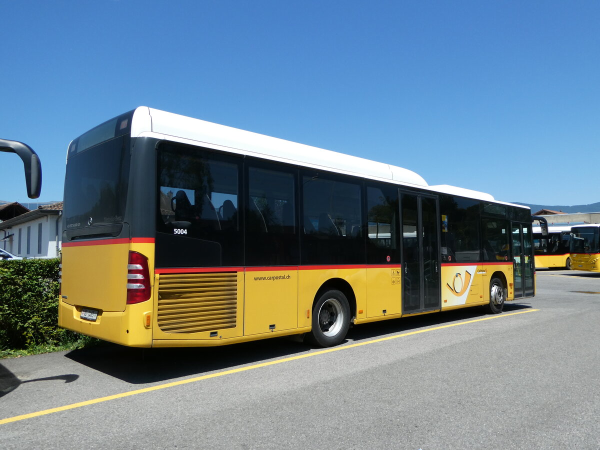 (252'488) - CarPostal Ouest - VD 1465/PID 5004 - Mercedes (ex TPB, S�deilles) am 8. Juli 2023 in Yverdon, Garage