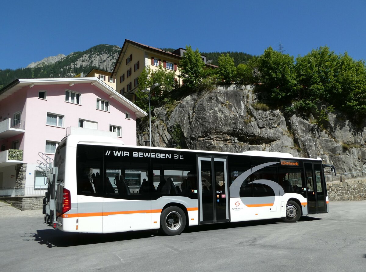 (252'544) - AAGU Altdorf - Nr. 13/UR 9298/PID 11'253 - Mercedes am 9. Juli 2023 beim Bahnhof G�schenen