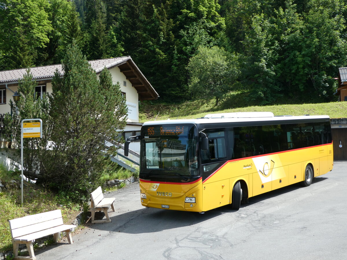 (252'654) - Fl�ck, Brienz - Nr. 9/BE 156'358/PID 10'644 - Iveco am 14. Juli 2023 in Axalp, Sportbahnen