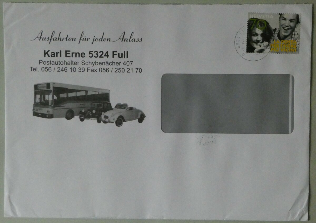 (252'916) - Erne-Briefumschlag vom 24. M�rz 1998 am 24. Juli 2023 in Thun