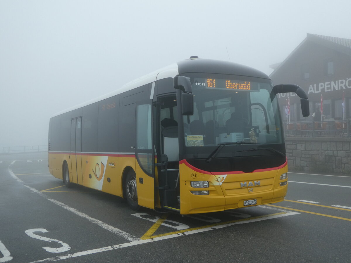 (252'998) - PostAuto Bern - Nr. 71/BE 412'071/PID 11'071 - MAN (ex PostAuto Zentralschweiz Nr. 20; ex Dillier, Sarnen Nr. 20) am 25. Juli 2023 in Grimsel, Passh�he