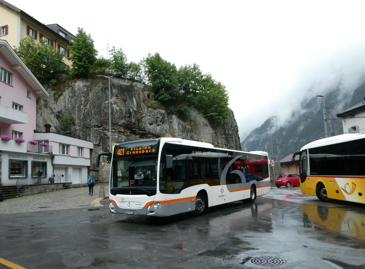 (253'039) - AAGU Altdorf - Nr. 22/UR 9142 - Mercedes am 25. Juli 2023 am 25. Juli 2023 beim Bahnhof G�schenen