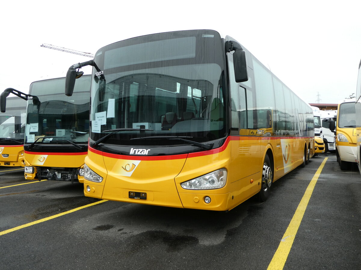 (253'152) - PostAuto Wallis - PID 12'051 - Irizar (ex Ballestraz, Gr�ne) am 29. Juli 2023 in Kerzers, Interbus