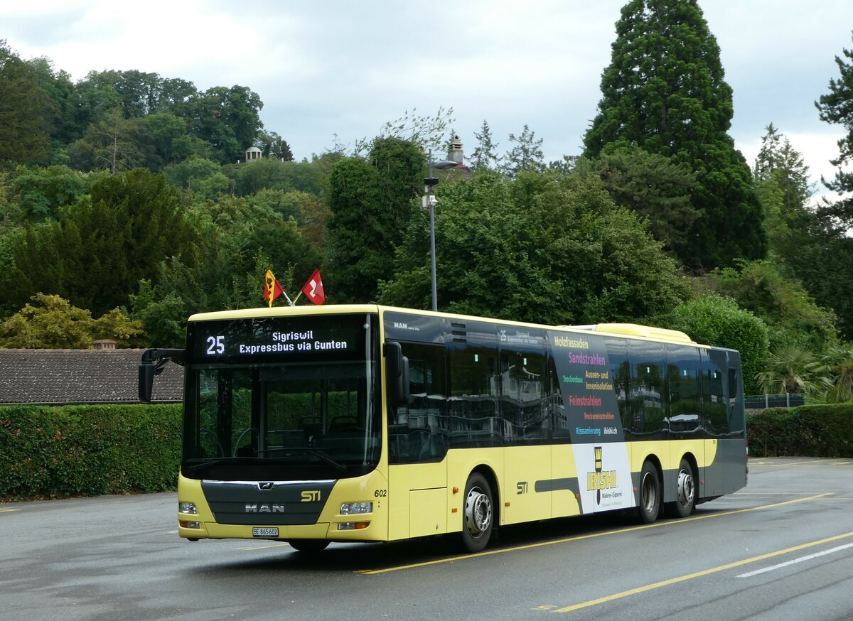 (253'270) - STI Thun - Nr. 602/BE 865'602 - MAN am 1. August 2023 bei der Schiffl�ndte Thun