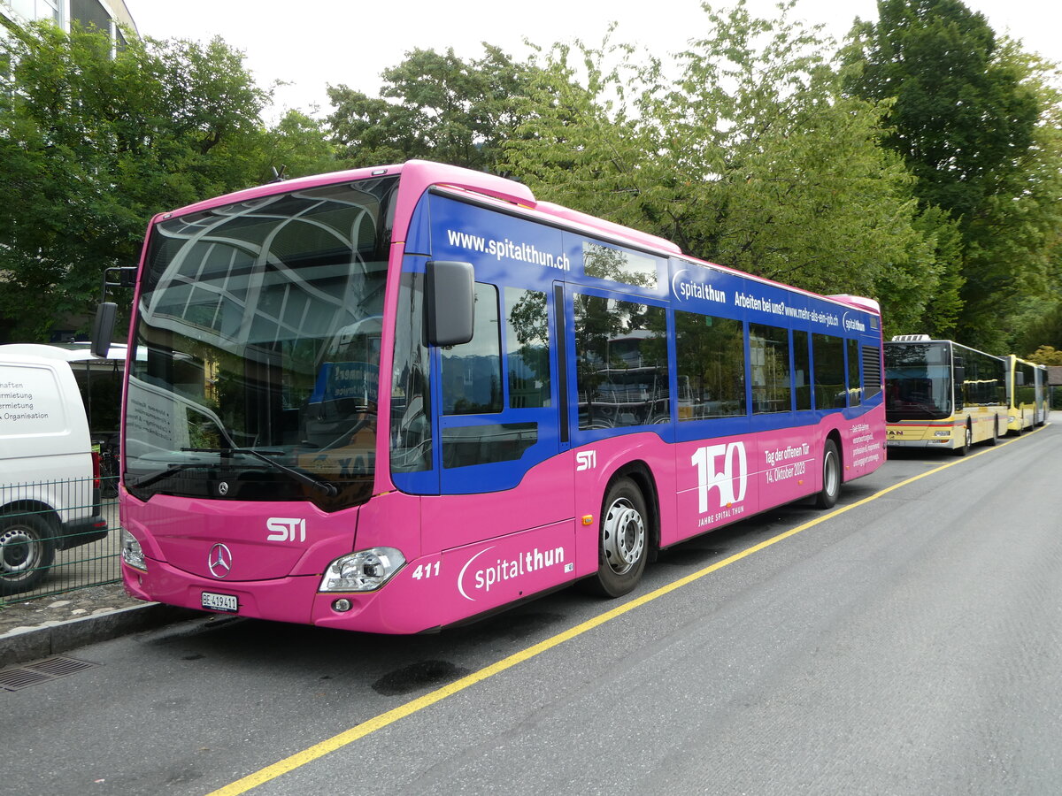 (253'528) - STI Thun - Nr. 411/BE 419'411 - Mercedes am 8. August 2023 bei der Schiffl�ndte Thun