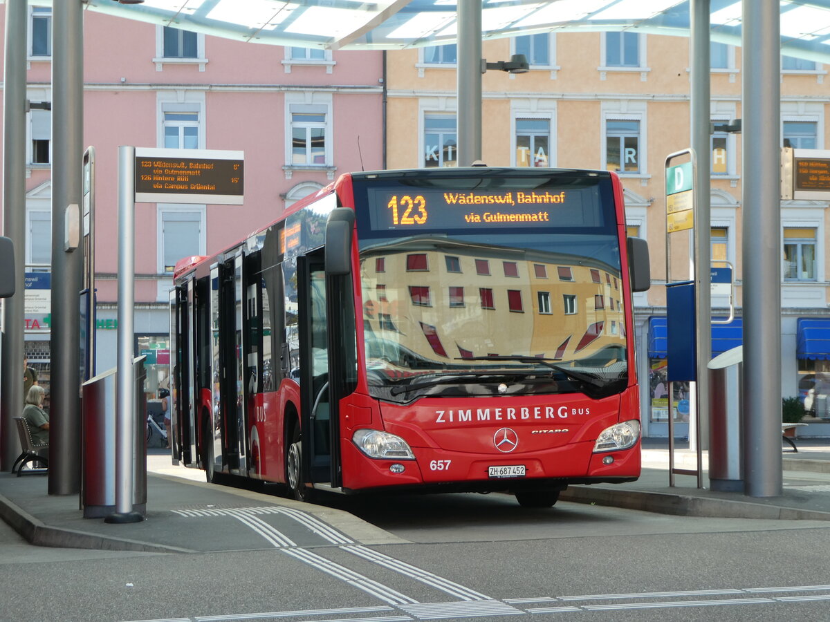 (253'905) - AHW Horgen - Nr. 657/ZH 687'452 - Mercedes am 19. August 2023 beim Bahnhof W�denswil