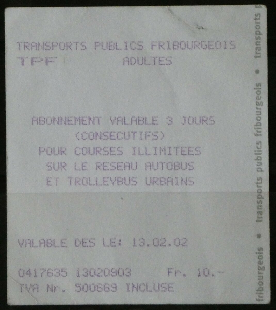 (254'272) - TPF-Abonnement am 27. August 2023 in Thun