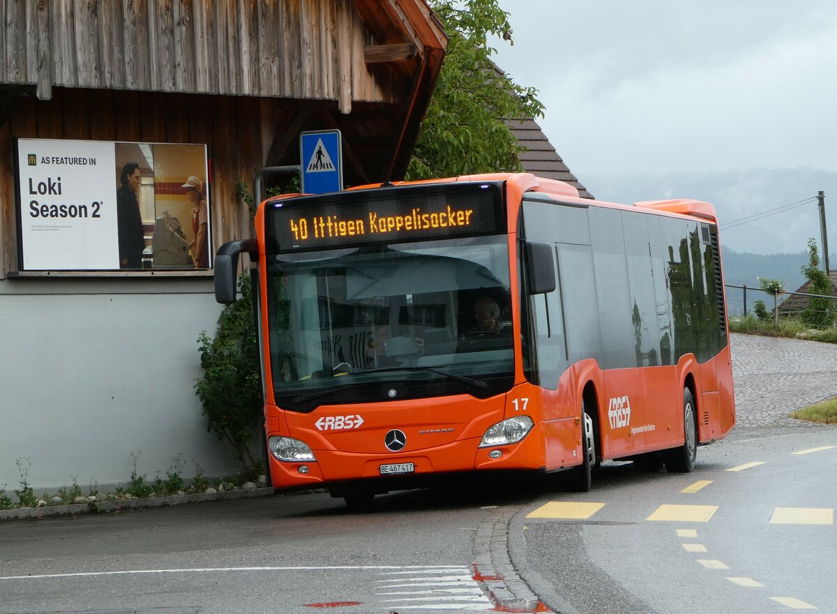 (254'281) - RBS Worblaufen - Nr. 17/BE 467'417 - Mercedes am 28. August 2023 in Allmendingen, K�serei