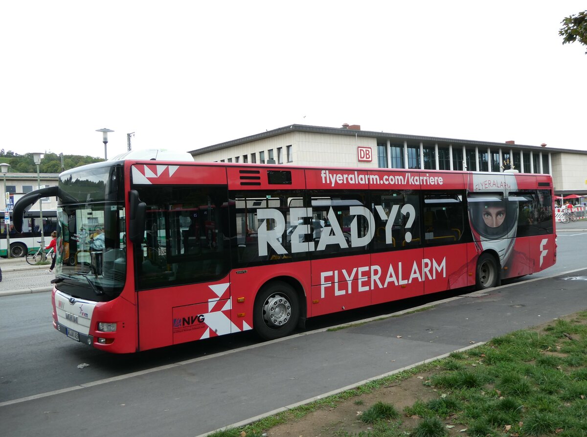 (254'334) - NVG W�rzburg - Nr. 459/W�-AK 459 - MAN am 29. August 2023 beim Bahnhof W�rzburg