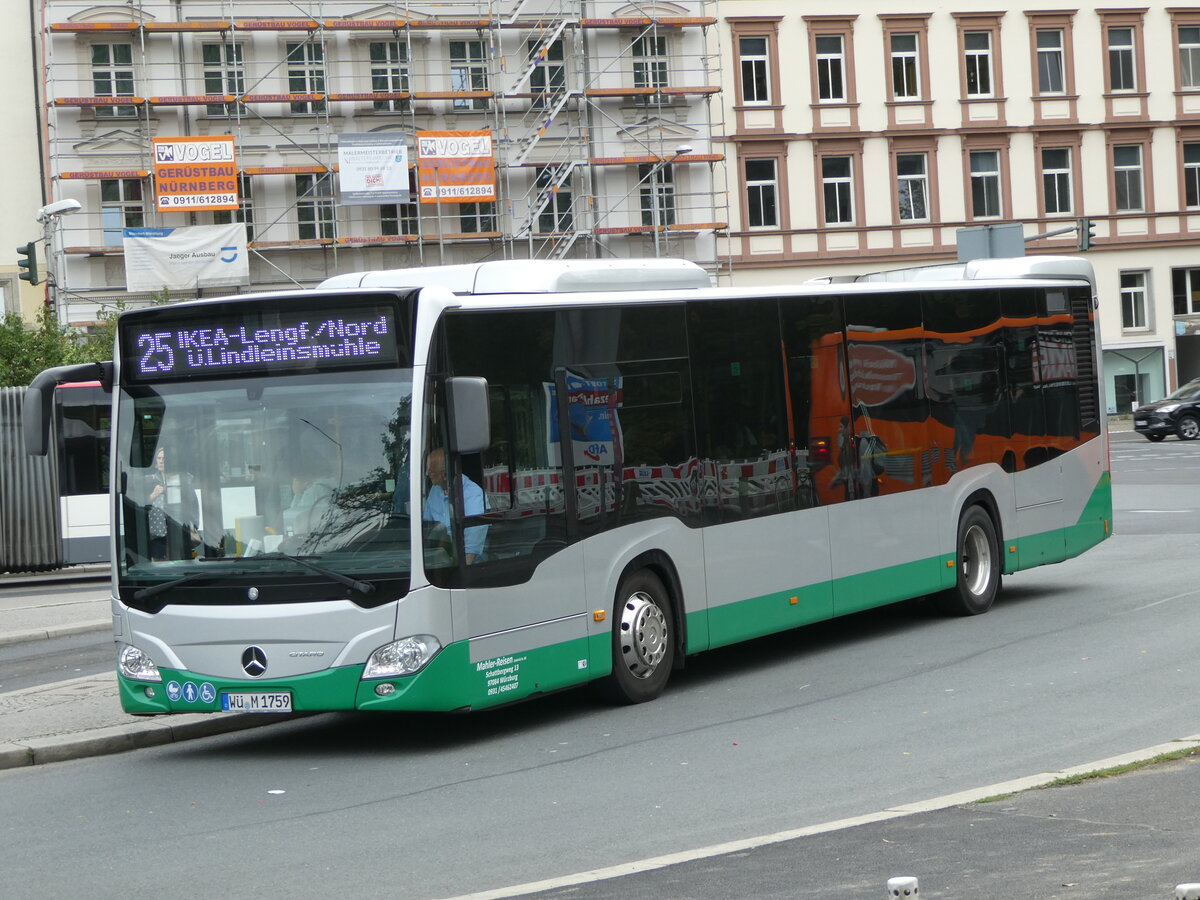 (254'336) - Mahler, W�rzburg - W�-M 1759 - Mercedes am 29. August 2023 beim Bahnhof W�rzburg