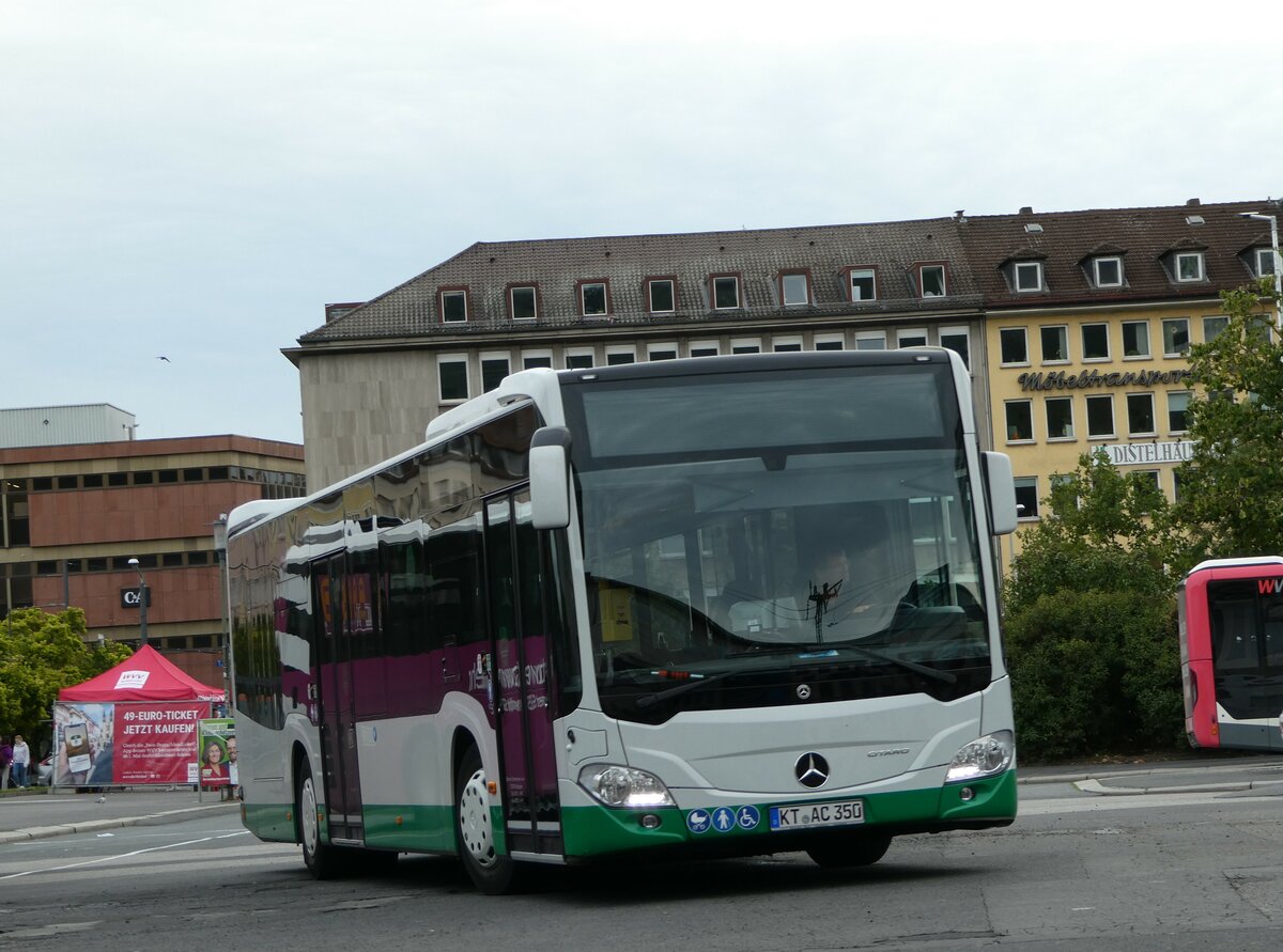 (254'352) - Burlein, Abtswind - KT-AC 350 - Mercedes am 29. August 2023 beim Bahnhof W�rzburg