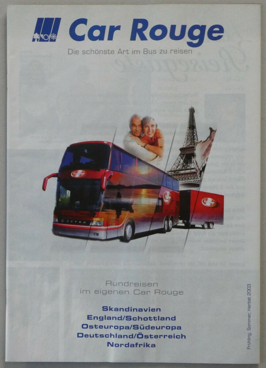 (254'832) - Car Rouge - Die sch�nste Art im Bus zu reisen 2003 am 5. September 2023 in Thun 