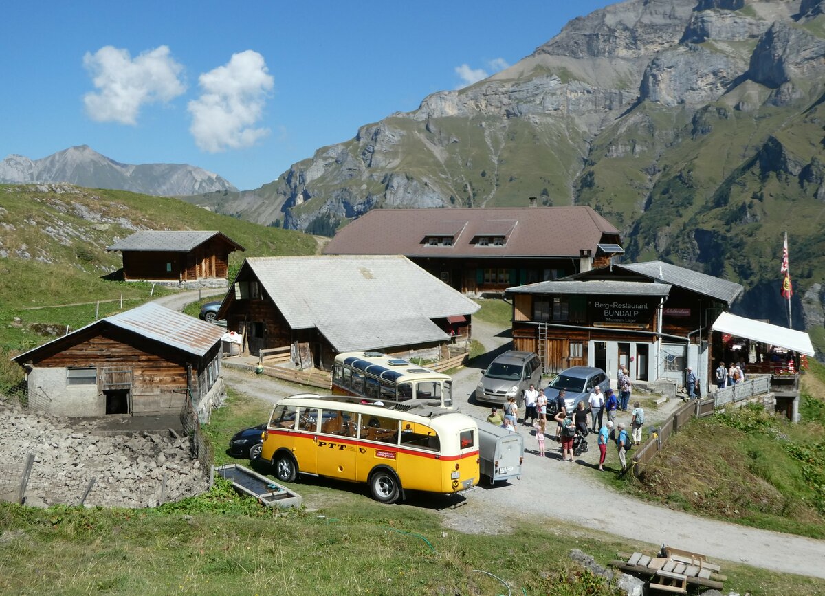 (255'066) - Schmid, Th�rishaus - Nr. 3/BE 26'760 - Saurer/Gangloff (ex Geiger, Adelboden Nr. 3) am 10. September 2023 auf der Bundalp