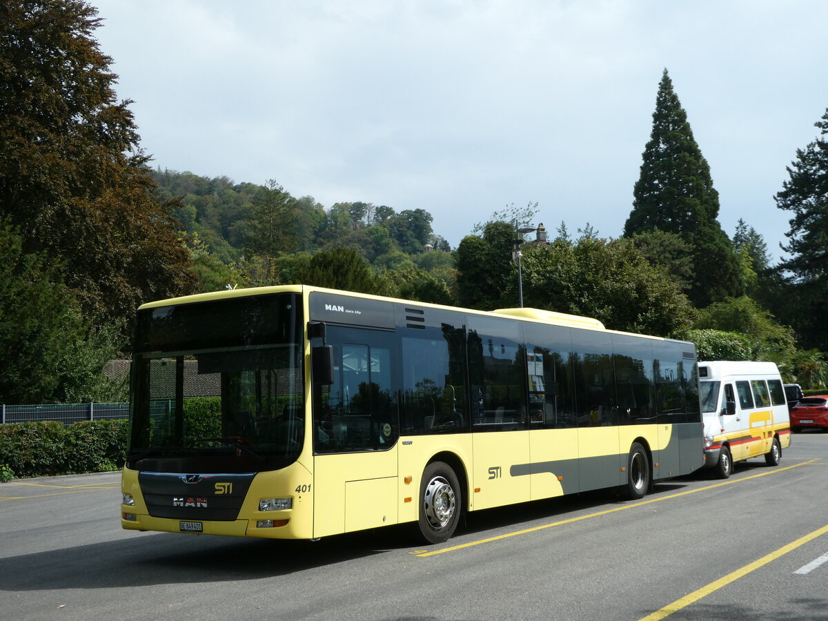 (255'123) - STI Thun - Nr. 401/BE 849'401 - MAN am 12. September 2023 bei der Schiffl�ndte Thun