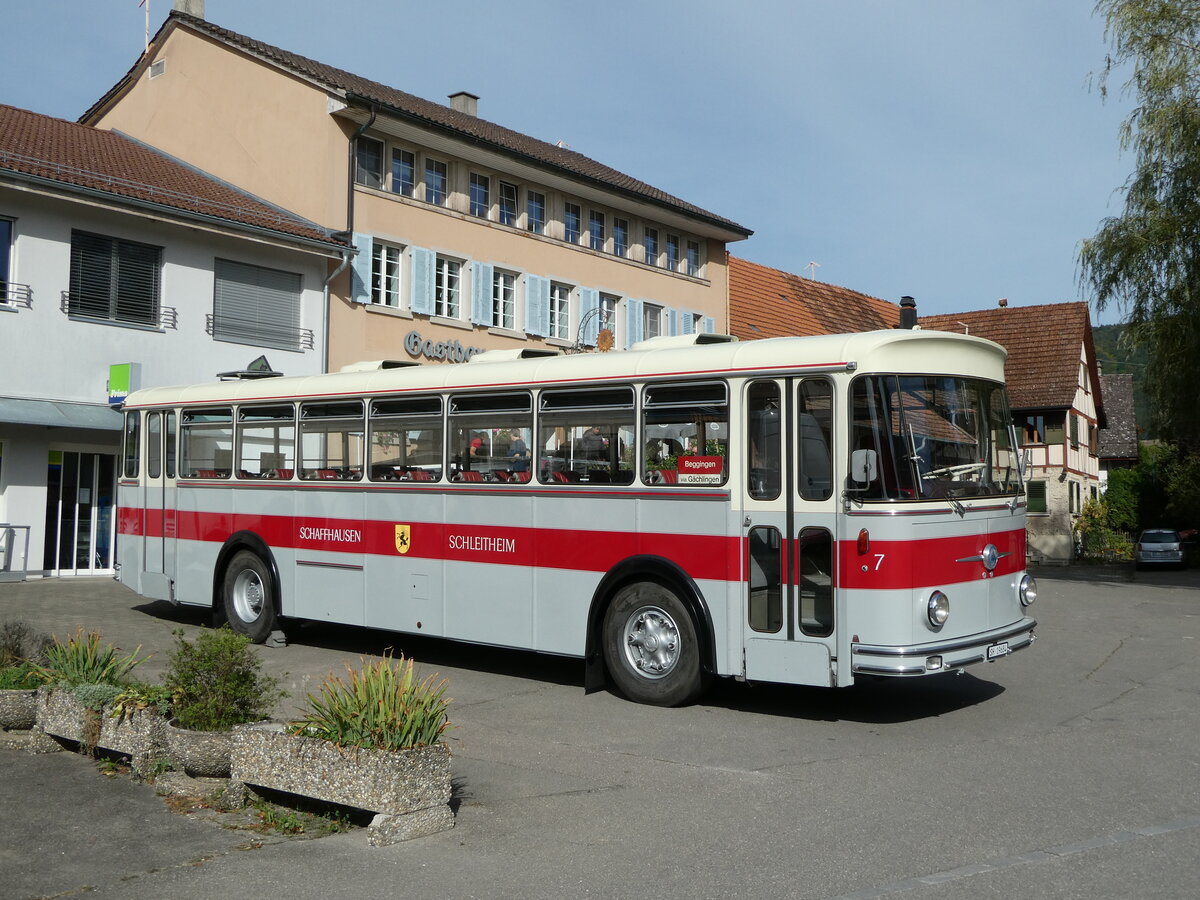 (255'385) - Borer, Neuhausen - Nr. 7/SH 19'684 - Saurer/T�scher (ex Heiniger, B�tzberg; ex ASS Schleitheim Nr. 22; ex ASS Schleitheim Nr. 7) am 17. September 2023 in Beggingen, Dorf