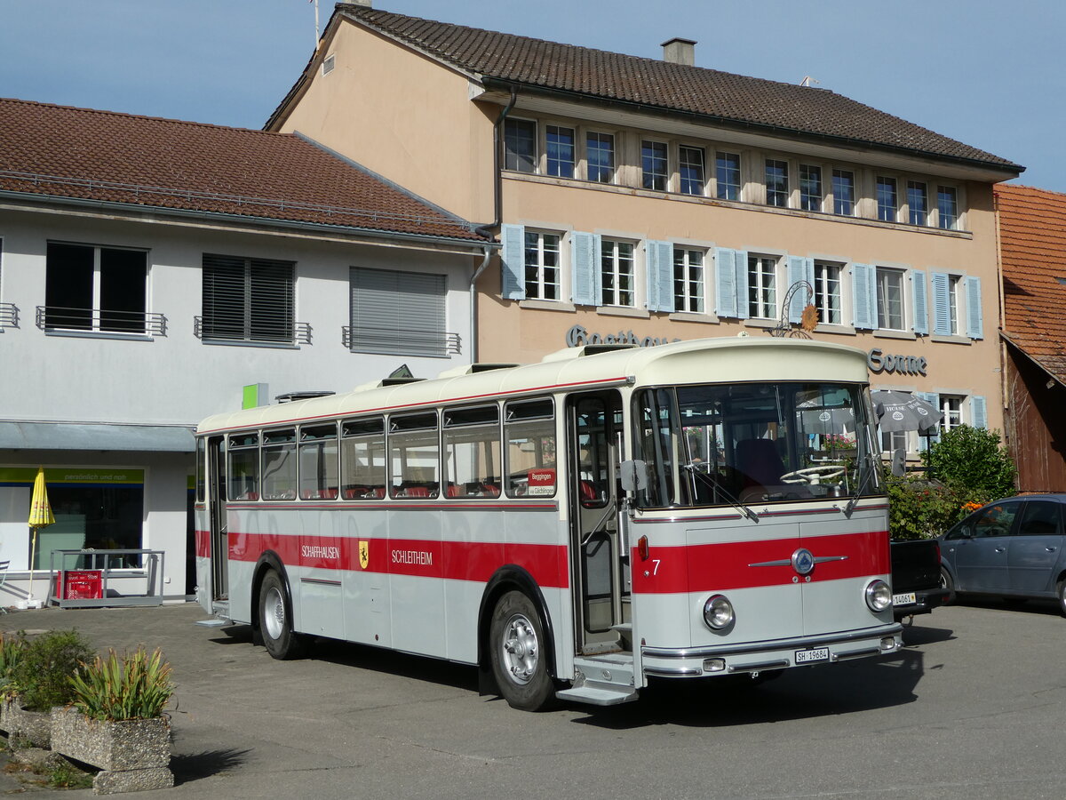 (255'388) - Borer, Neuhausen - Nr. 7/SH 19'684 - Saurer/T�scher (ex Heiniger, B�tzberg; ex ASS Schleitheim Nr. 22; ex ASS Schleitheim Nr. 7) am 17. September 2023 in Beggingen, Dorf