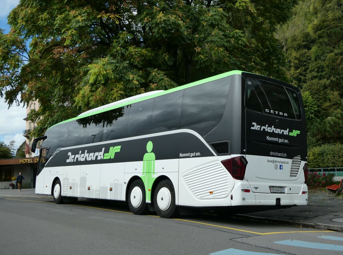 (255'464) - Dr. Richard, Oberengstringen - ZH 648'421 - Setra am 22. September 2023 bei der Schiffl�ndte Interlaken Ost