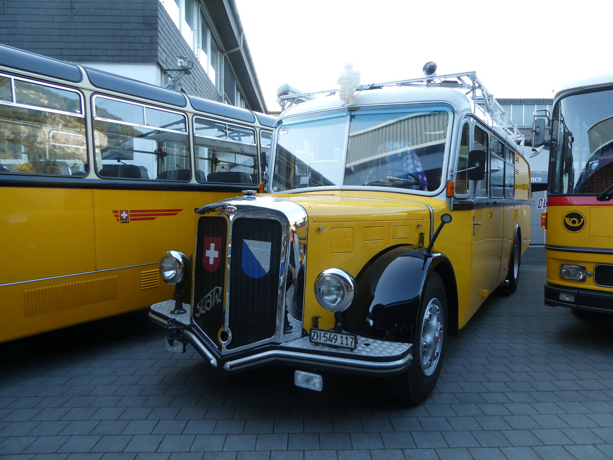 (255'900) - Frei, Fehraltdorf - ZH 549'117 - FBW/R&J (ex Bucheli, Kriens Nr. 15) am 7. Oktober 2023 in N�fels, FBW-Museum