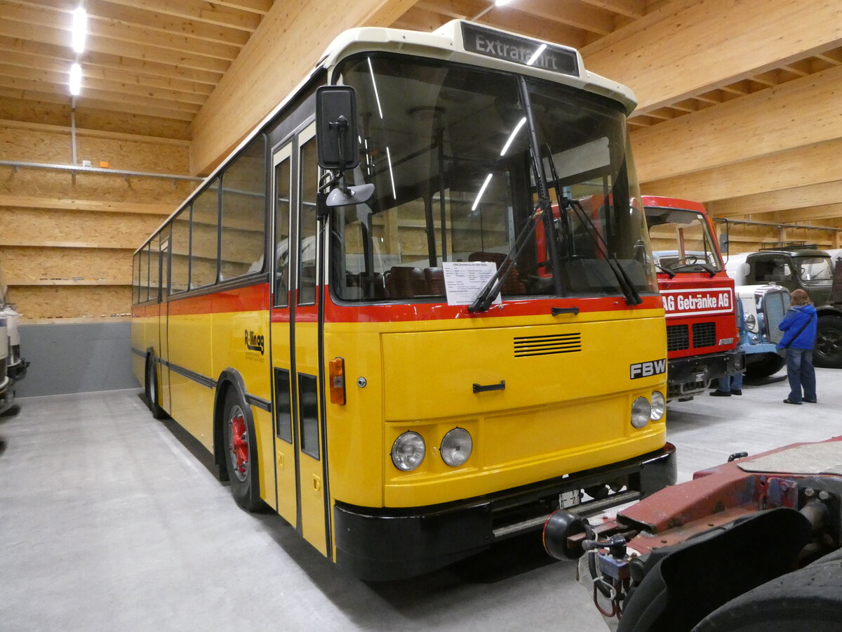 (255'938) - R�llin, Hirzel - FBW/FHS (ex Bucheli, Kriens Nr. 21) am 7. Oktober 2023 in N�fels, FBW-Museum