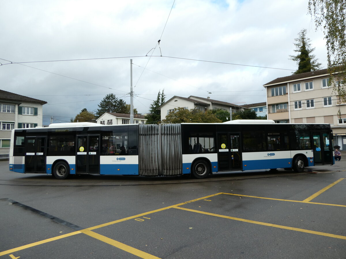 (256'222) - VBZ Z�rich - Nr. 540/ZH 730'540 - Neoplan am 21. Oktober 2023 in Z�rich, Wartau
