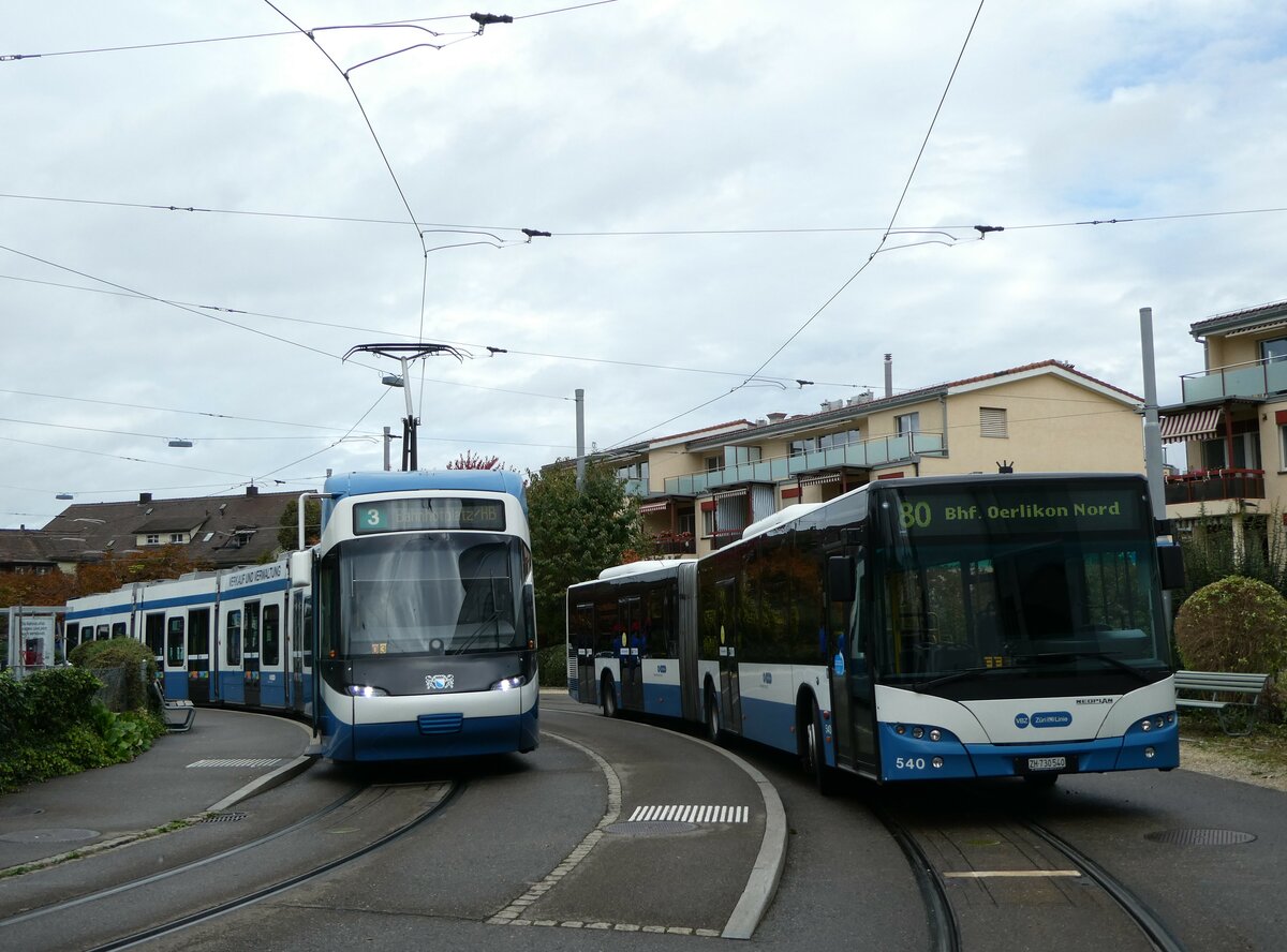 (256'279) - VBZ Z�rich - Nr. 540/ZH 730'540 - Neoplan am 21. Oktober 2023 in Z�rich, Albisrieden