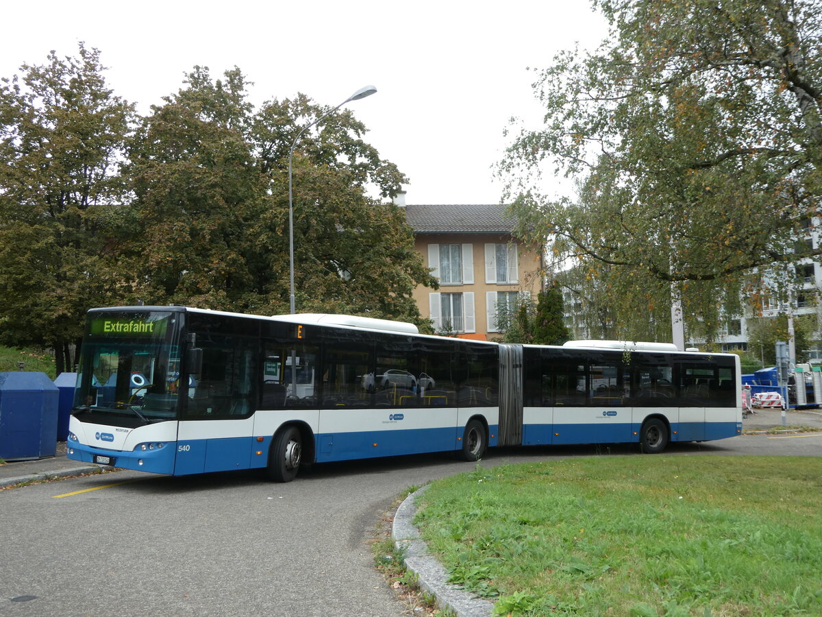 (256'328) - VBZ Z�rich - Nr. 540/ZH 730'540 - Neoplan am 21. Oktober 2023 in Z�rich, Hungerbergstrasse