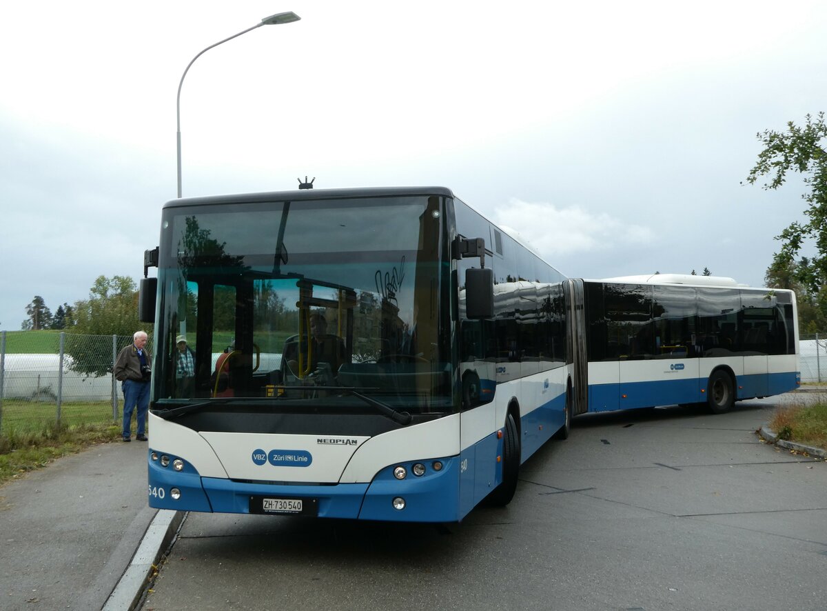 (256'342) - VBZ Z�rich - Nr. 540/ZH 730'540 - Neoplan am 21. Oktober 2023 in Z�rich, Waidhof