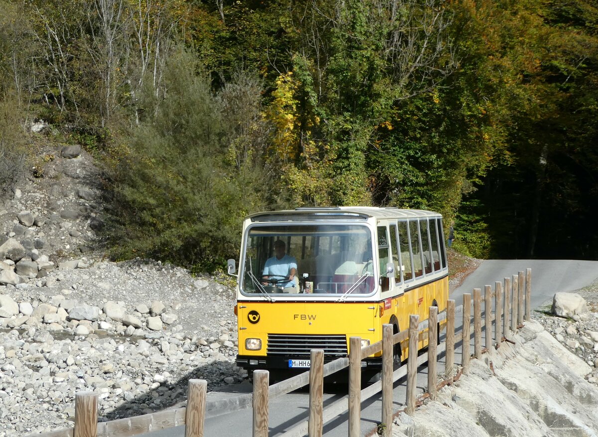(256'483) - Aus Deutschland: Hahn, M�nchen - M-HH 668H - FBW/FHS (ex Michels, Schmallenberg; ex FRAM Drachten/NL Nr. 5; ex P 24'184) am 28. Oktober 2023 in Giswil, Aue Steinibach