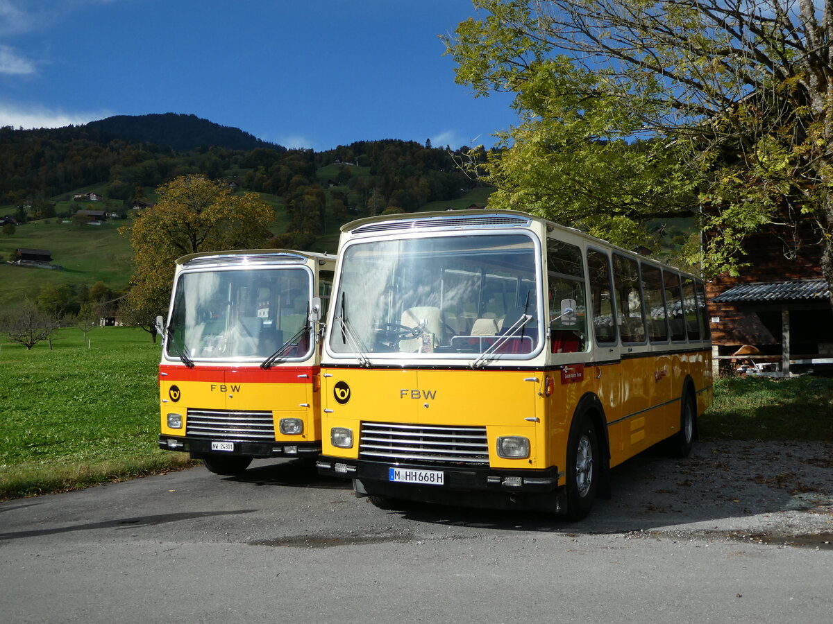 (256'493) - Aus Deutschland: Hahn, M�nchen - M-HH 668H . FBW/FHS (ex Michels, Schmallenberg; ex FRAM Drachten/NL Nr. 5; ex P 24'184) am 28. Oktober 2023 in Giswil, Grossteilstrasse