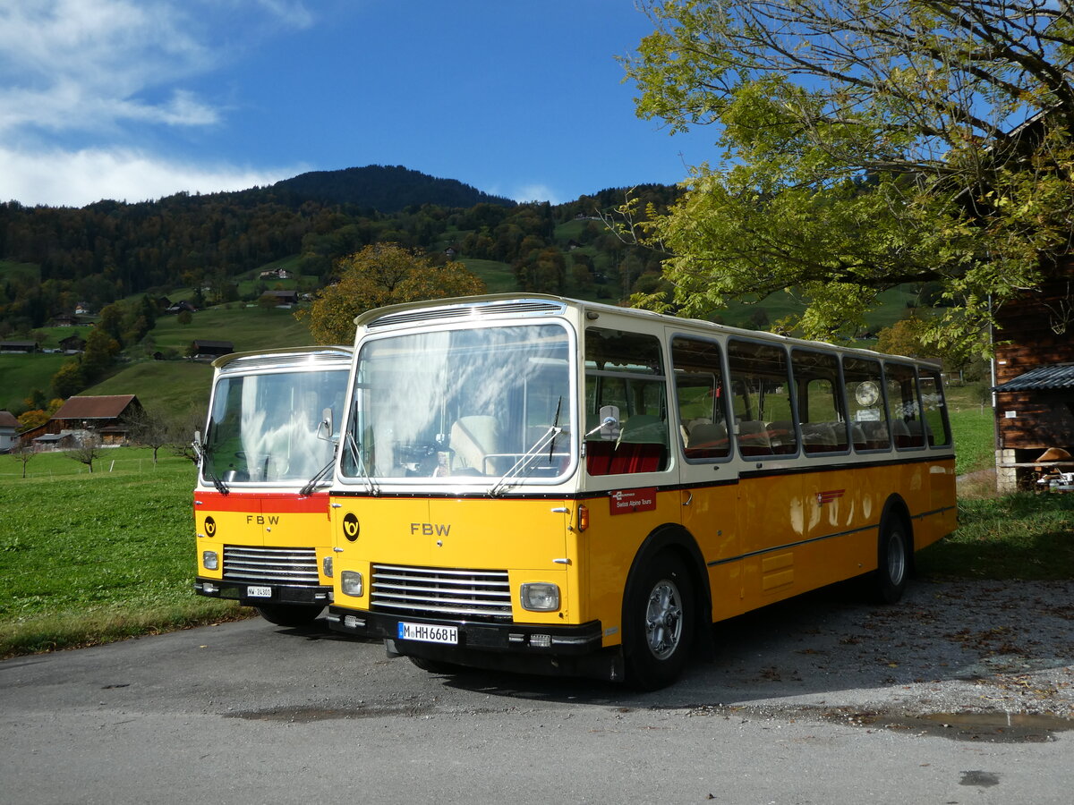 (256'494) - Aus Deutschland: Hahn, M�nchen - M-HH 668H - FBW/FHS (ex Michels, Schmallenberg; ex FRAM Drachten/NL Nr. 5; ex P 24'184) am 28. Oktober 2023 in Giswil, Grossteilstrasse