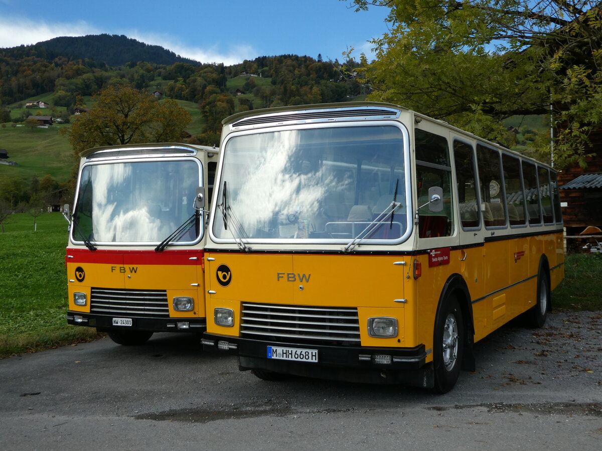 (256'497) - Aus Deutschland: Hahn, M�nchen - M-HH 668H - FBW/FHS (ex Michels, Schmallenberg; ex FRAM Drachten/NL Nr. 5; ex P 24'184) am 28. Oktober 2023 in Giswil, Grossteilstrasse