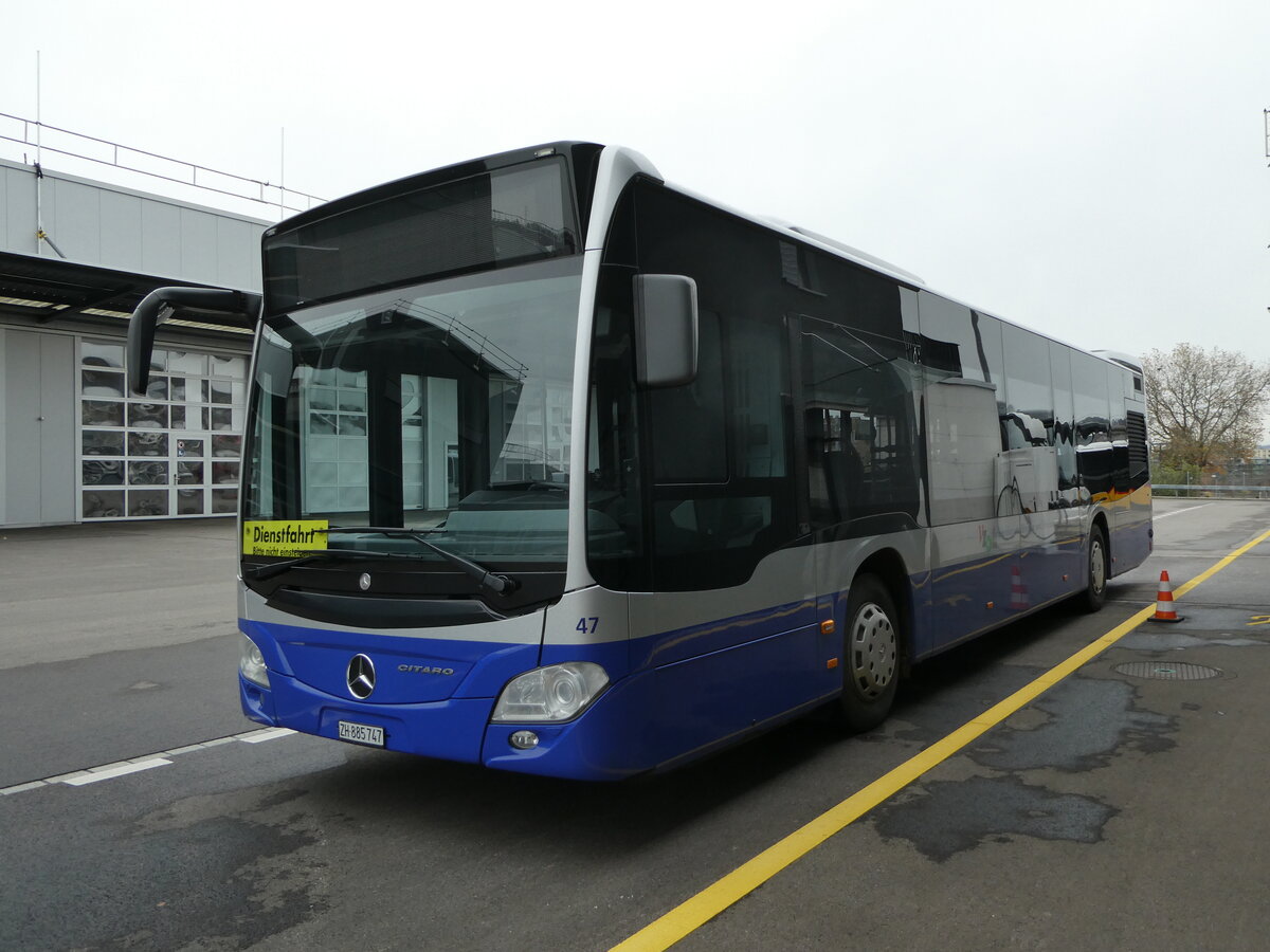 (257'131) - VZO Gr�ningen - Nr. 47/ZH 885'747 - Mercedes am 18. November 2023 in Winterthur, Daimler Buses