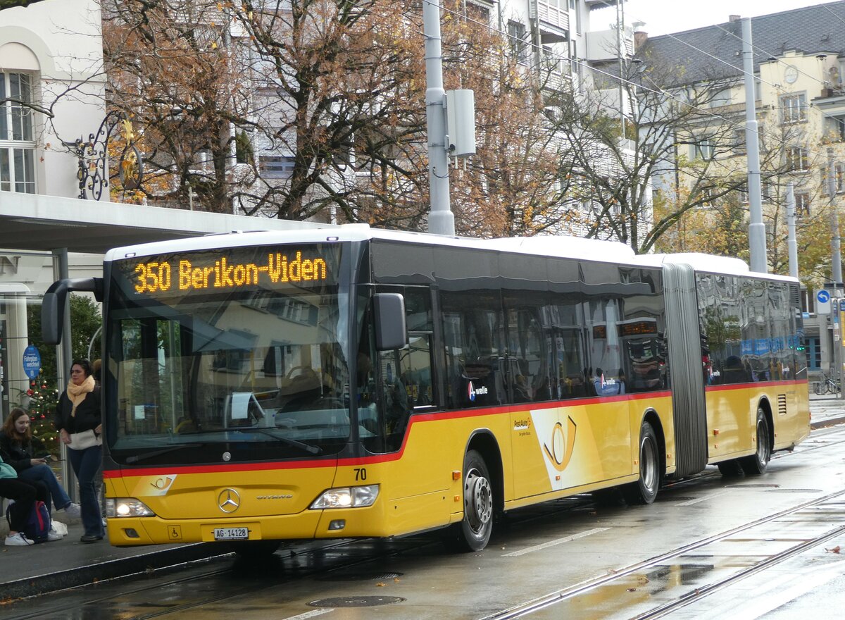 (257'225) - Steffen, Remetschwil - Nr. 70/AG 14'128/PID 5710 - Mercedes am 24. November 2023 in Z�rich, Schmiede Wiedikon