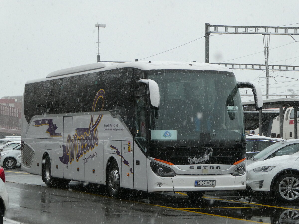 (257'232) - Aus Rum�nien: Micedu, Iasi - IS 87 MCD - Setra am 25. November 2023 in Thun, CarTerminal
