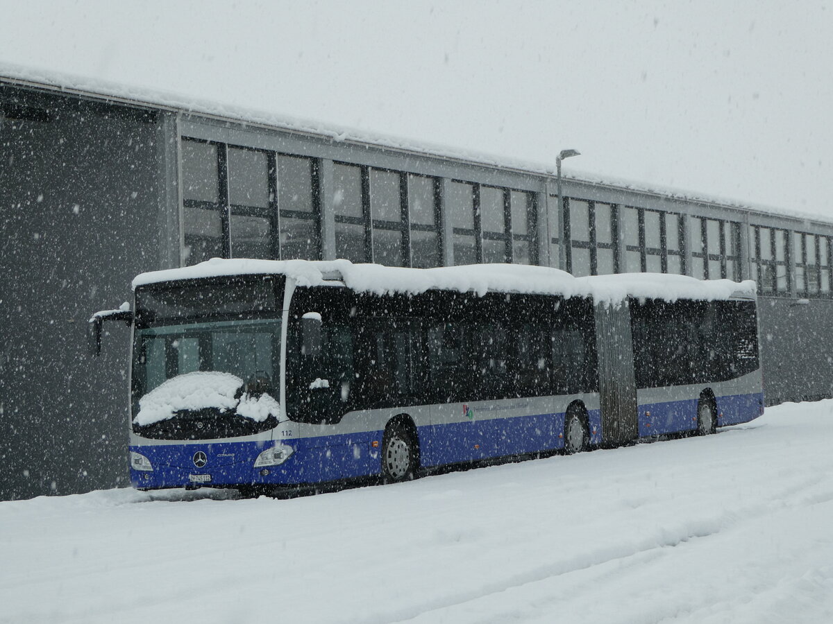 (257'366) - VZO Gr�ningen - Nr. 112/ZH 745'112 - Mercedes am 2. Dezember 2023 in Winterthur, Daimler Buses