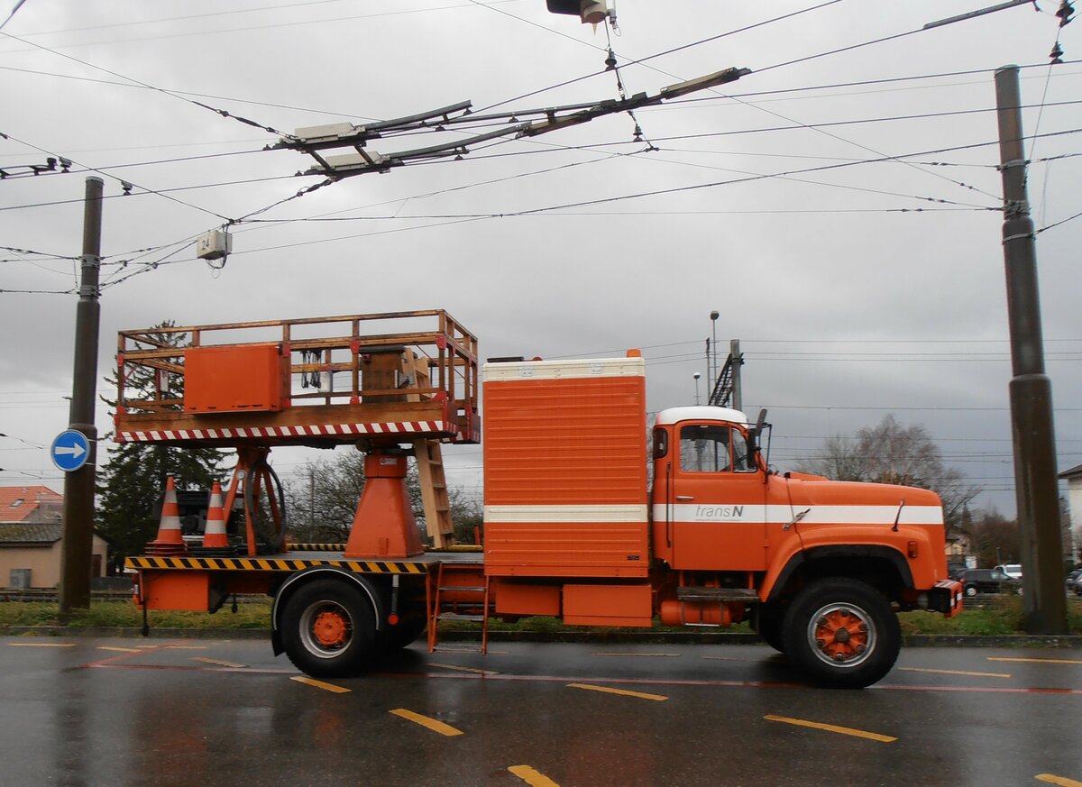 (257'531) - transN, La Chaux-de-Fonds - Nr. 51/NE 71 - Saurer am 11. Dezember 2023 in Marin, D�p�t 